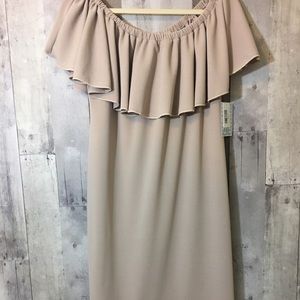 Beige Flounce CiCi Dress 👗